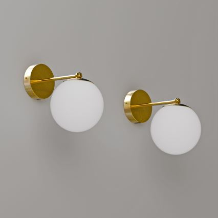 Wandleuchte 1xE27/40W/230V gold/weiß