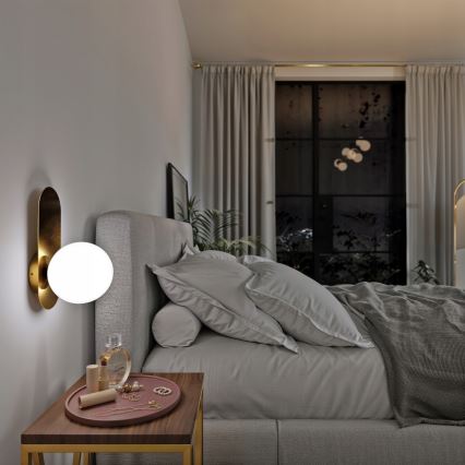 Wandleuchte 1xE27/40W/230V gold/weiß