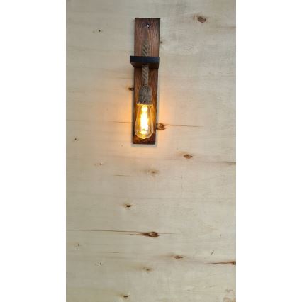 Wandleuchte AHSAP 1xE27/40W/230V Kiefer, Nussbaum