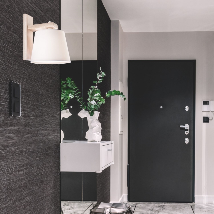 Wandleuchte AIDA 1xE27/60W/230V Eiche