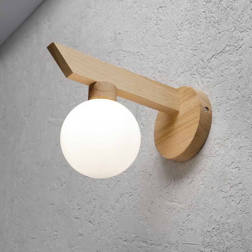 Wandleuchte ANTONIO 1xG9/5W/230V Eiche/Weiß