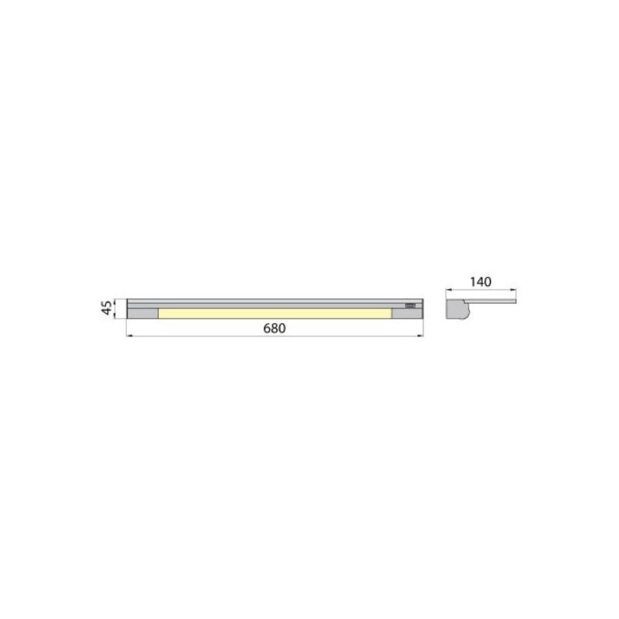 Wandleuchte mit Ablage APERA T5 G5/13W/230V 68 cm