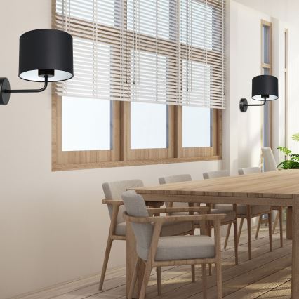 Wandleuchte ARDEN 1xE27/60W/230V schwarz/weiß
