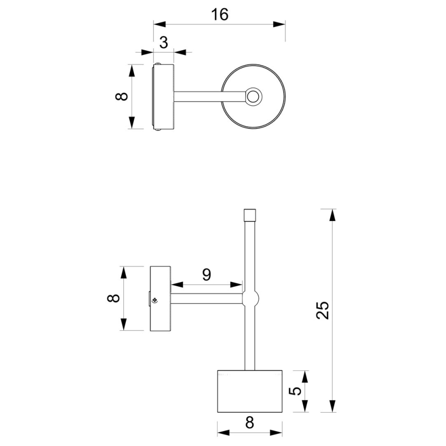Wandleuchte ARENA 1xGX53/11W/230V weiß/glänzendes Chrom