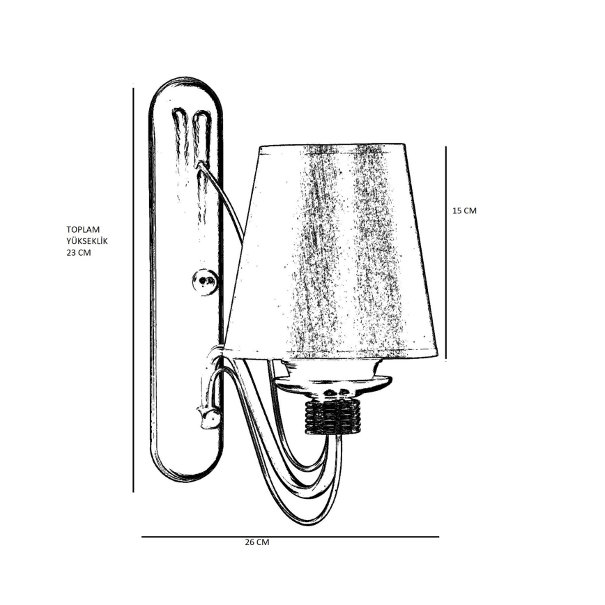 Wandleuchte CLASSIC 1xE27/40W/230V Bronze/Beige