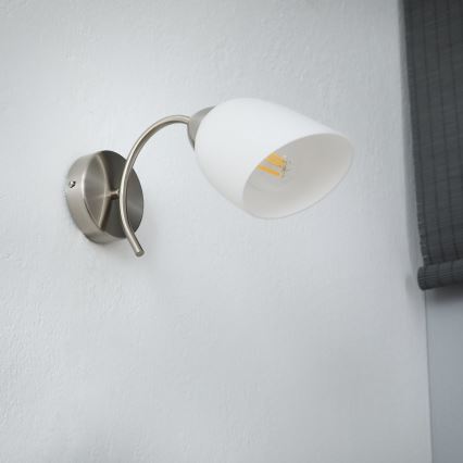 Wandleuchte DONNA 1xE27/60W/230V Nickel