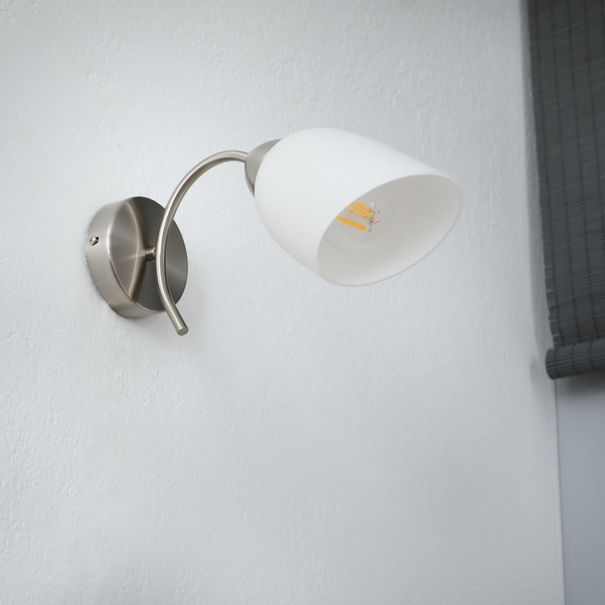 Wandleuchte DONNA 1xE27/60W/230V Nickel