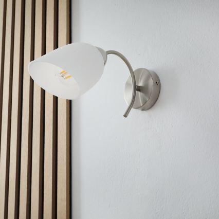 Wandleuchte DONNA 1xE27/60W/230V Nickel
