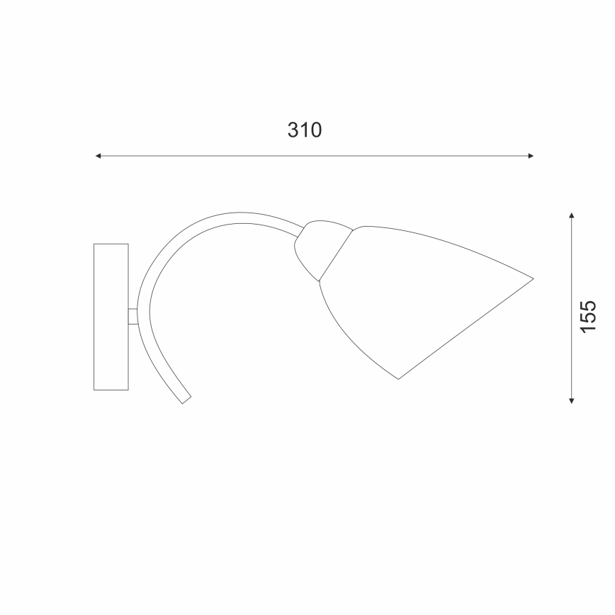 Wandleuchte DONNA 1xE27/60W/230V Patina