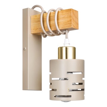 Wandleuchte ELEN 1xE27/35W/230V beige/gold/braun