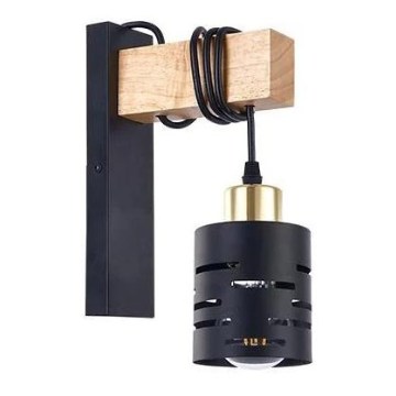 Wandleuchte ELEN 1xE27/35W/230V Schwarz/Gold/Braun