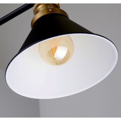 Wandleuchte FUNDO 1xE27/40W/230V schwarz/gold