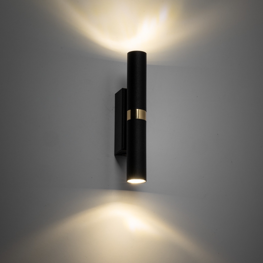 Wandleuchte LAGOS 2xG9/3W/230V schwarz/golden