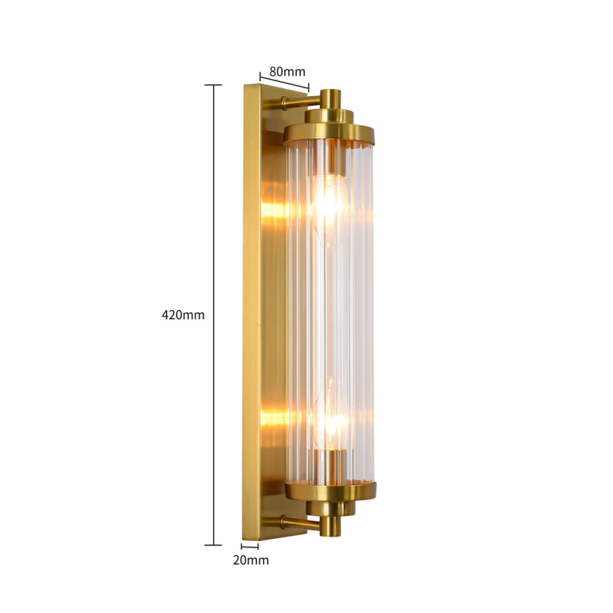 Wandleuchte LORENZO 2xE14/40W/230V goldfarben