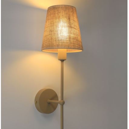 Wandleuchte MADELA 1xE14/40W/230V Jute/beige