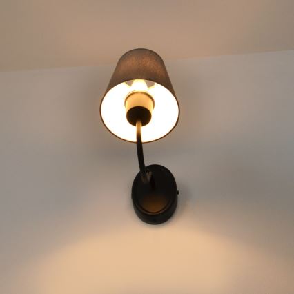 Wandleuchte MALBO 1xE27/15W/230V grau/schwarz
