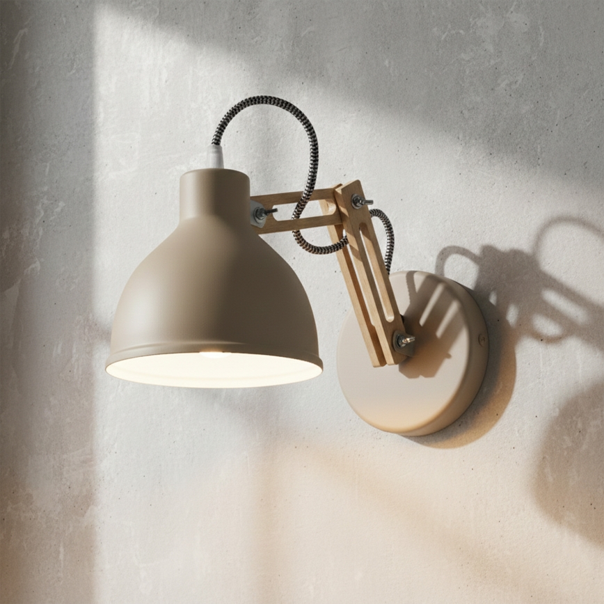 Wandleuchte MARCELLO 1xE27/15W/230V beige
