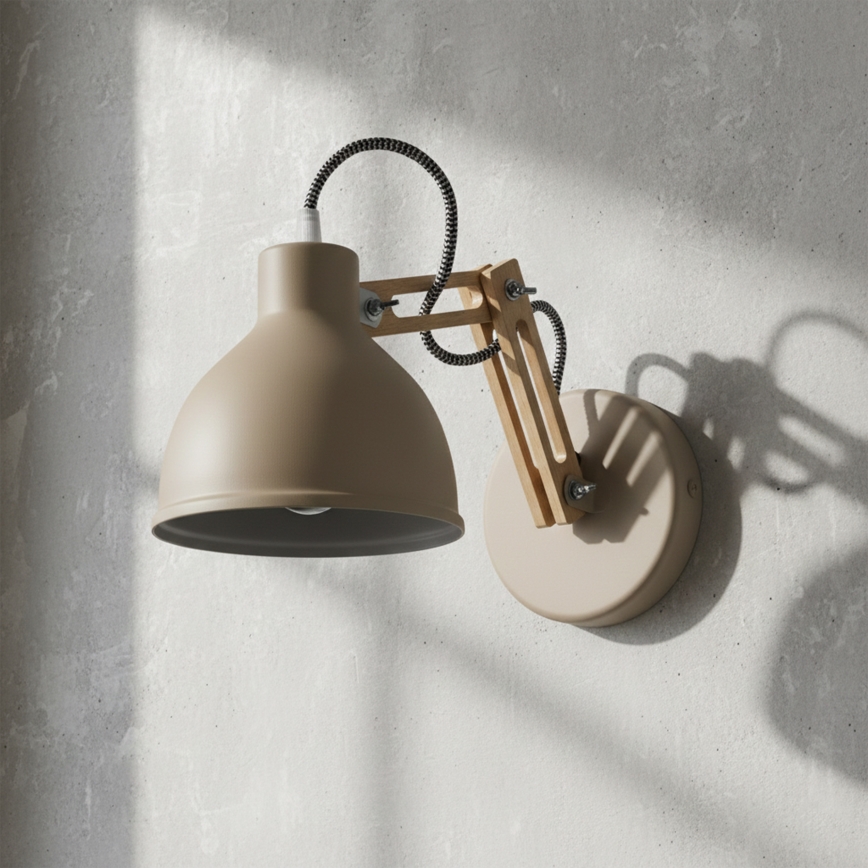 Wandleuchte MARCELLO 1xE27/15W/230V beige