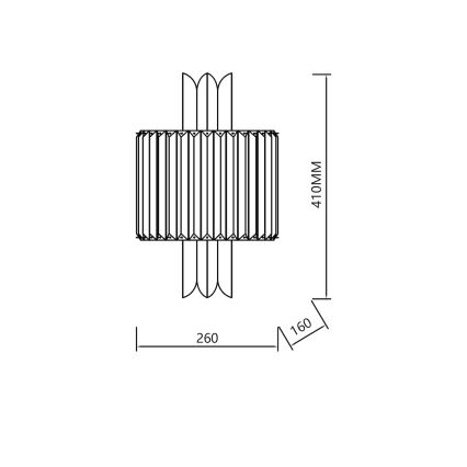 Wandleuchte MARGOT 2xE14/40W/230V goldfarben