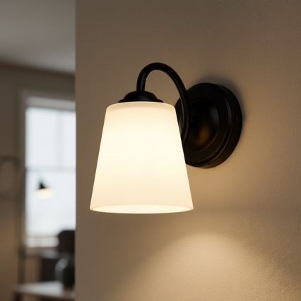 Wandleuchte PAFOS 1xE27/15W/230V schwarz