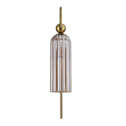 Wandleuchte PIEGA 1xE14/40W/230V Messing/rauchbeige