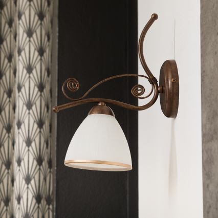 Wandleuchte RETRO II 1xE27/60W/230V bronzen