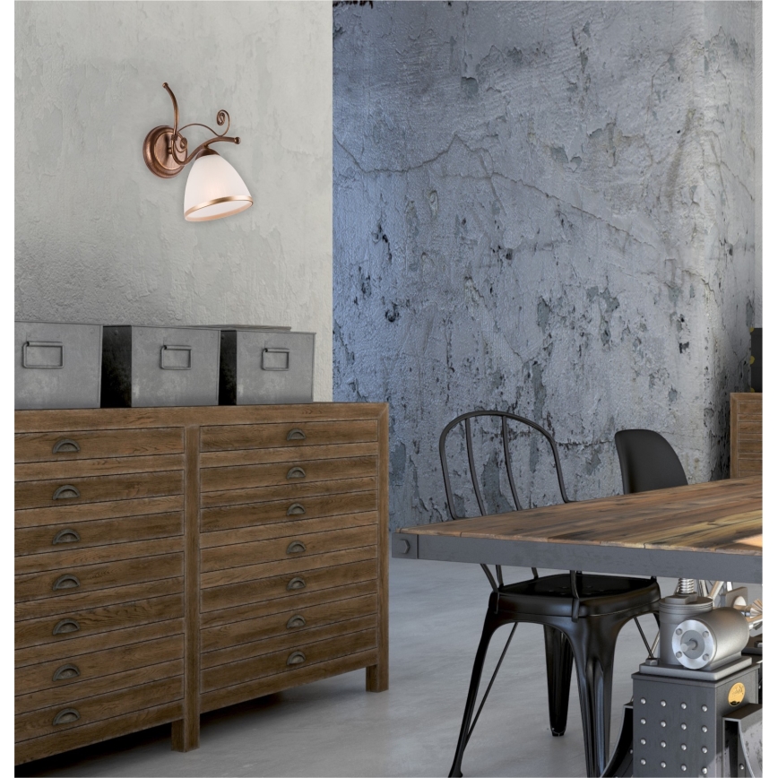 Wandleuchte RETRO II 1xE27/60W/230V bronzen