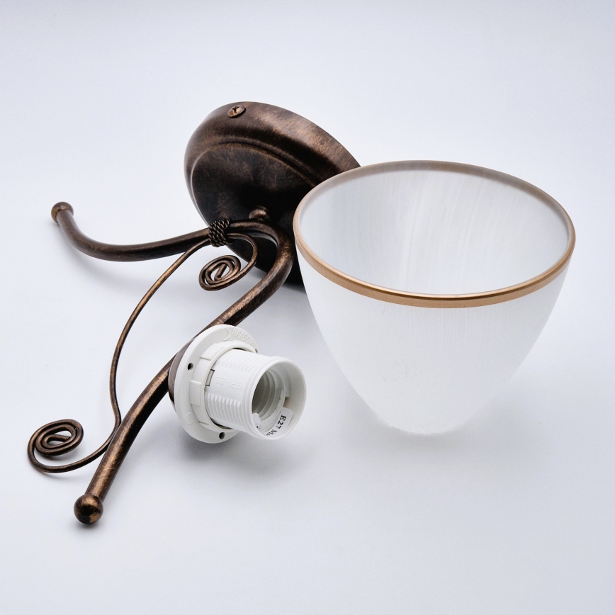 Wandleuchte RETRO II 1xE27/60W/230V bronzen
