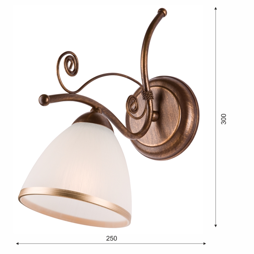 Wandleuchte RETRO II 1xE27/60W/230V bronzen