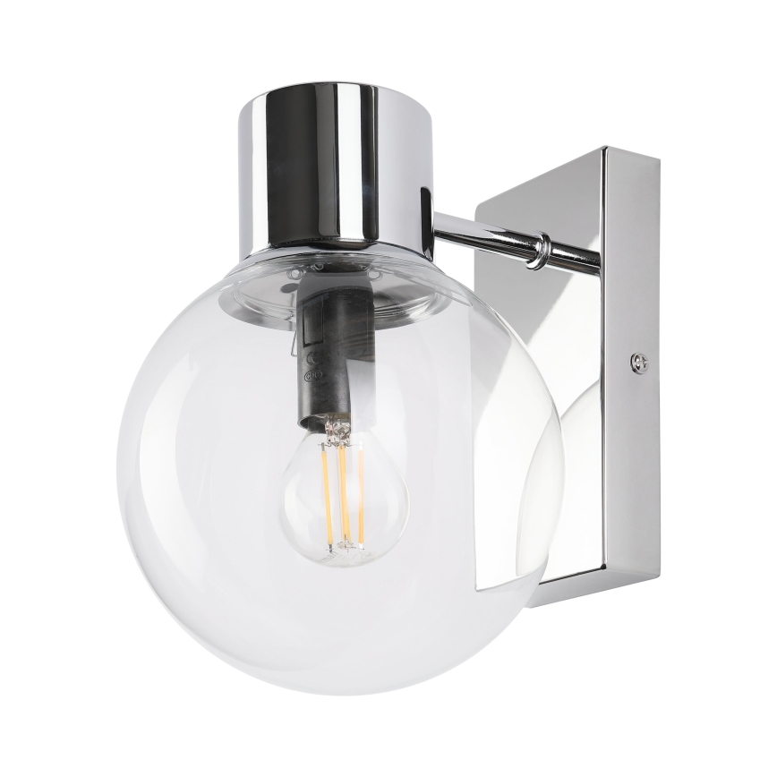 Wandleuchte SFERIO 1xE14/5W/230V glänzender Chrom/klares Glas