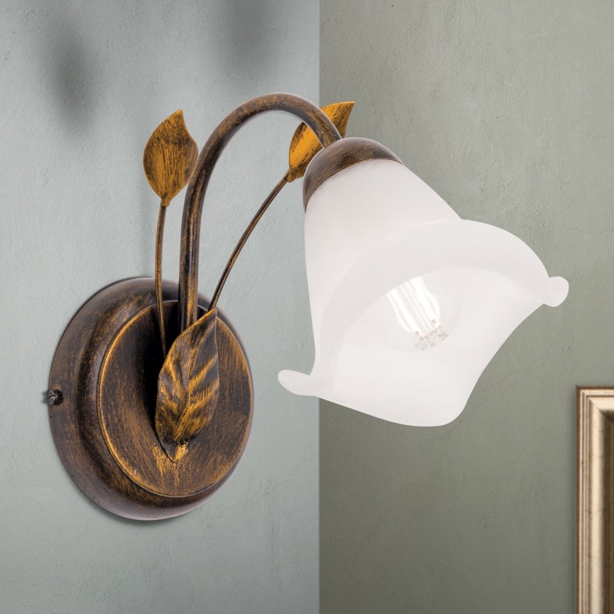 Wandleuchte SISI 1xE14/40W/230V bronzen/Patina