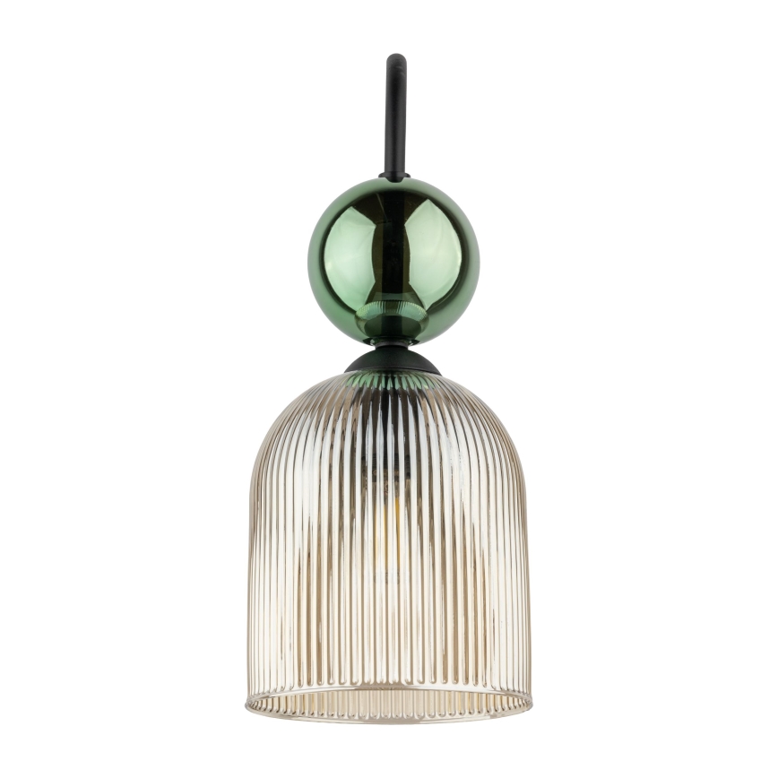 Wandleuchte SOPHIA 1xE14/10W/230V schwarz/grün/rauchiges Beige