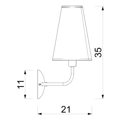 Wandleuchte TORTOLA 2xE14/15W/230V beige