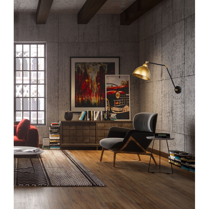 Wandleuchte TRUCK 1xE27/40W/230V gold/schwarz