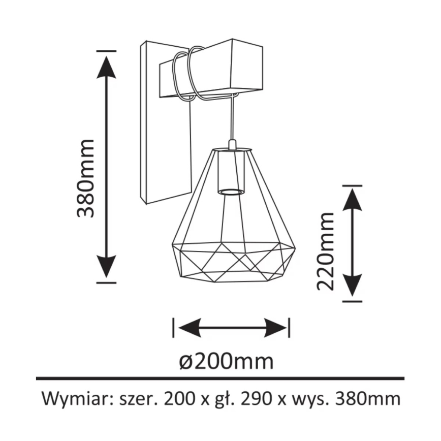 Wandleuchte VIGO 1xE27/20W/230V