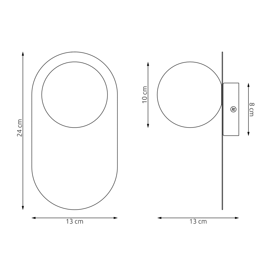 Wandleuchte VIVA 1xG9/8W/230V grau