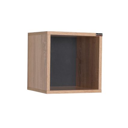Wandregal 33x33 cm braun