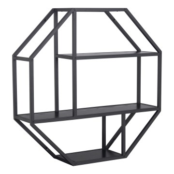 Wandregal SARON 77x77 cm schwarz