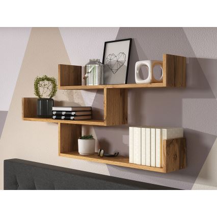 Wandregal TRIO 119x55x18 cm Eiche Wotan