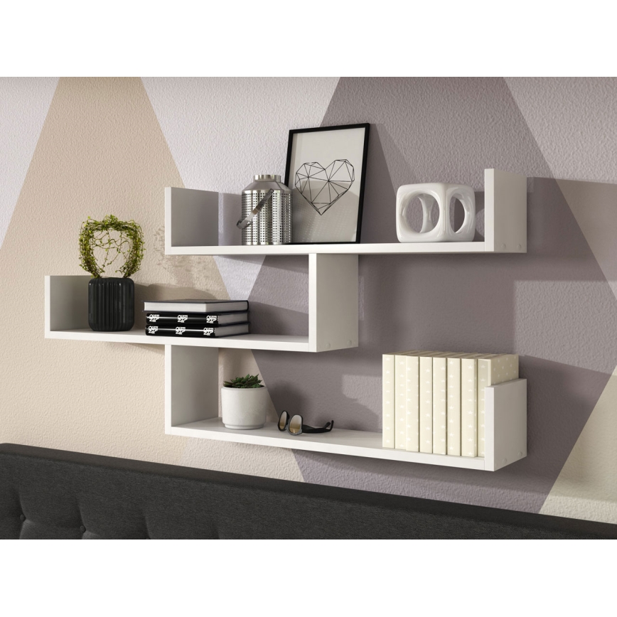 Wandregal TRIO 119x55x18 cm weiß