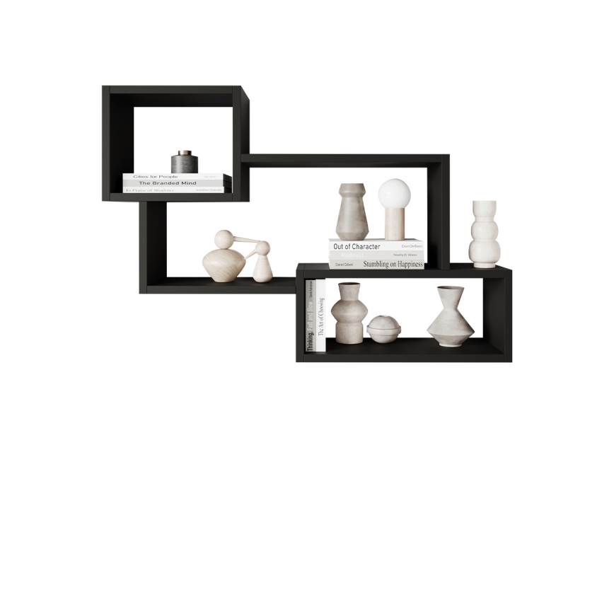 Wandregal TRIO 54x87 cm Schwarz-Graphit