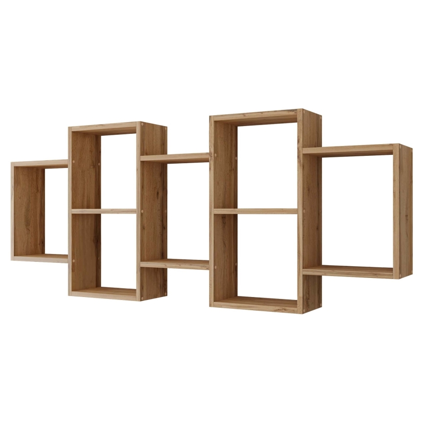 Wandregal TRIO 65x161 cm Eiche Wotan