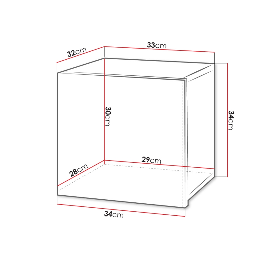 Wandschrank CALABRINI 34x34 cm weiß