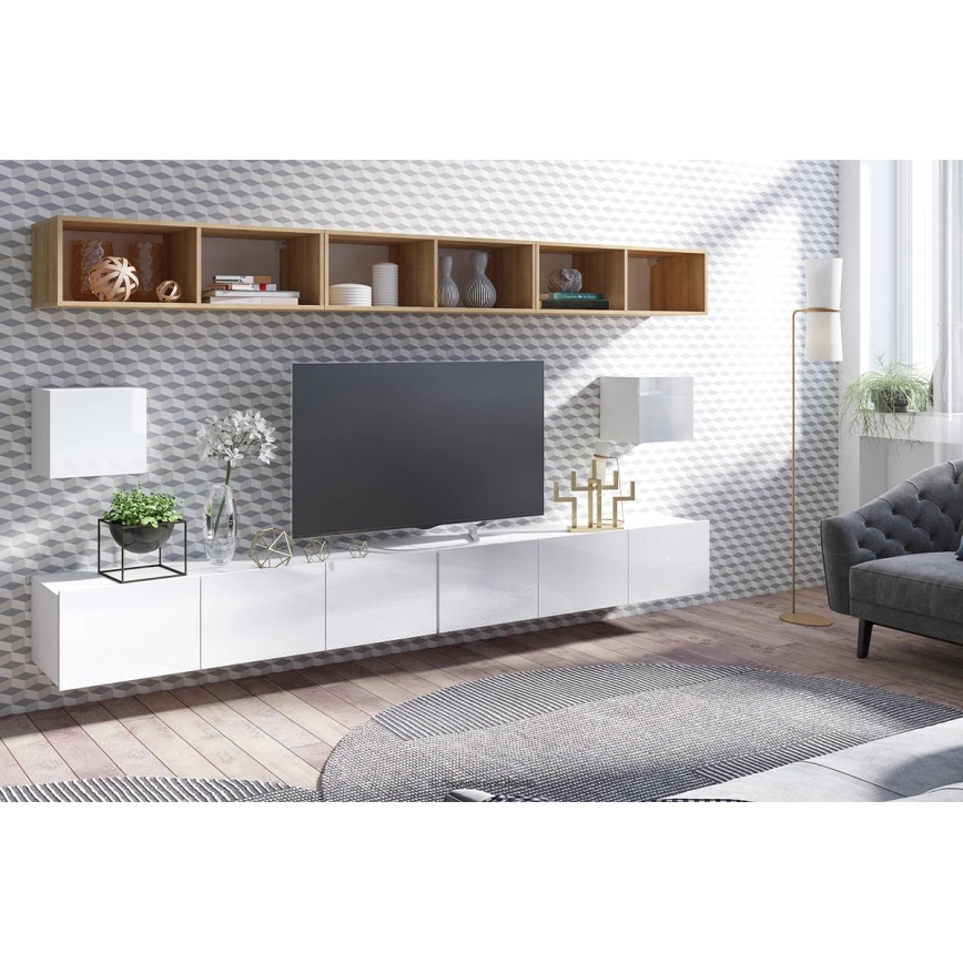 Wandschrank PAVO 34x34 cm glänzend weiß