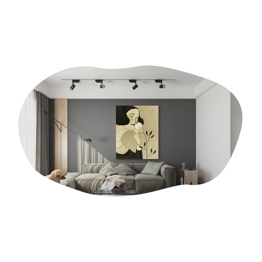 Wandspiegel LOSSA 89x52 cm schwarz