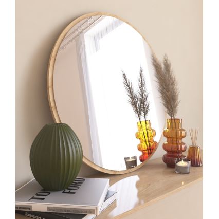 Wandspiegel OZZE d 60 cm braun