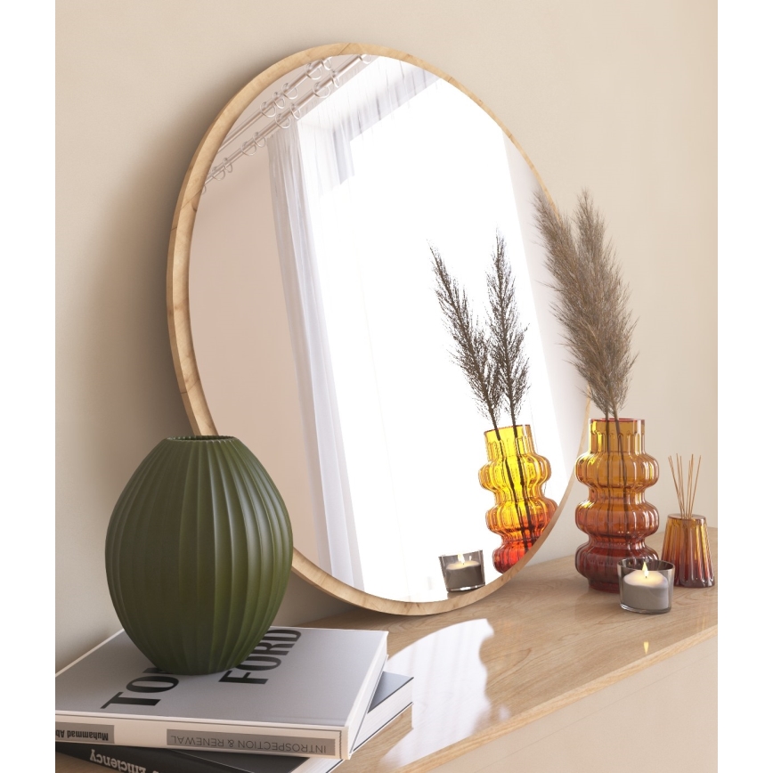 Wandspiegel OZZE d 60 cm braun