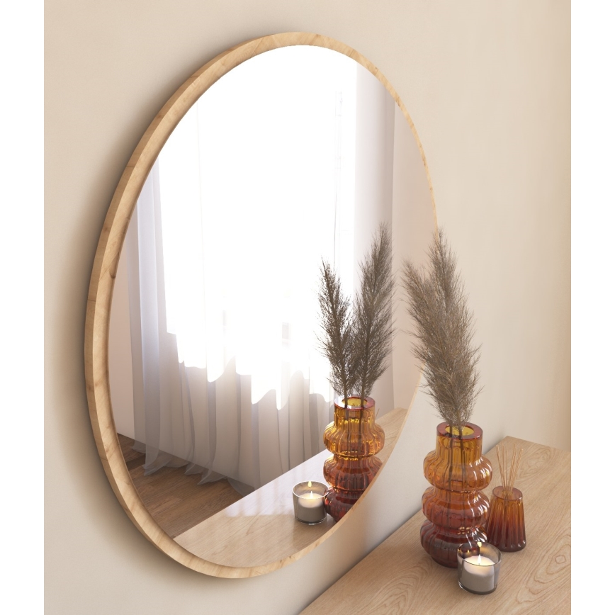 Wandspiegel OZZE d 60 cm braun