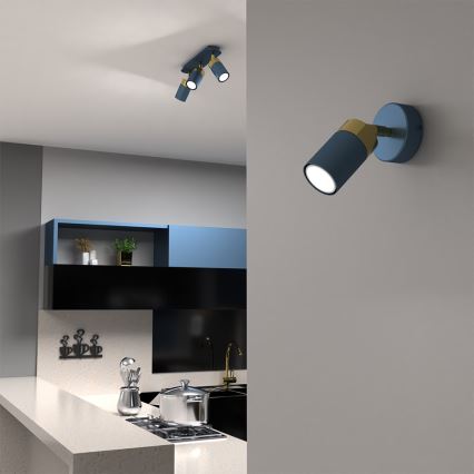 Wandspot JOKER 1xGU10/25W/230V blau/gold