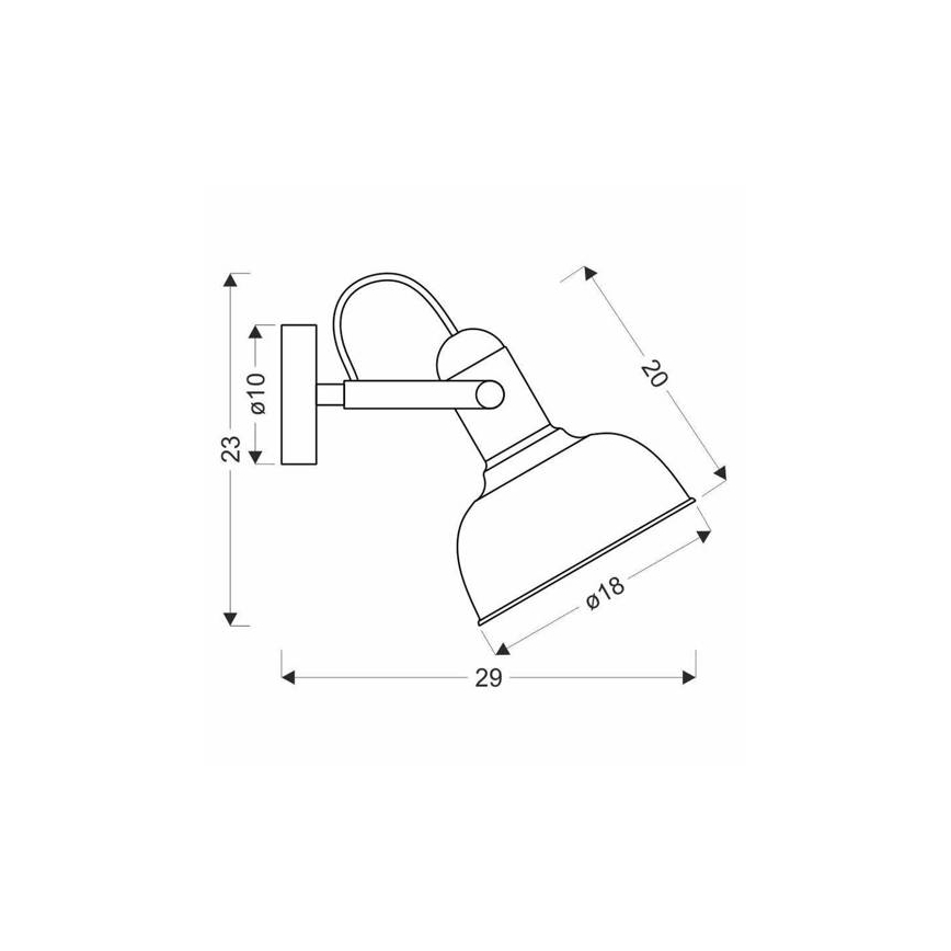 Wandleuchte RENO 1xE27/40W/230V Schwarz
